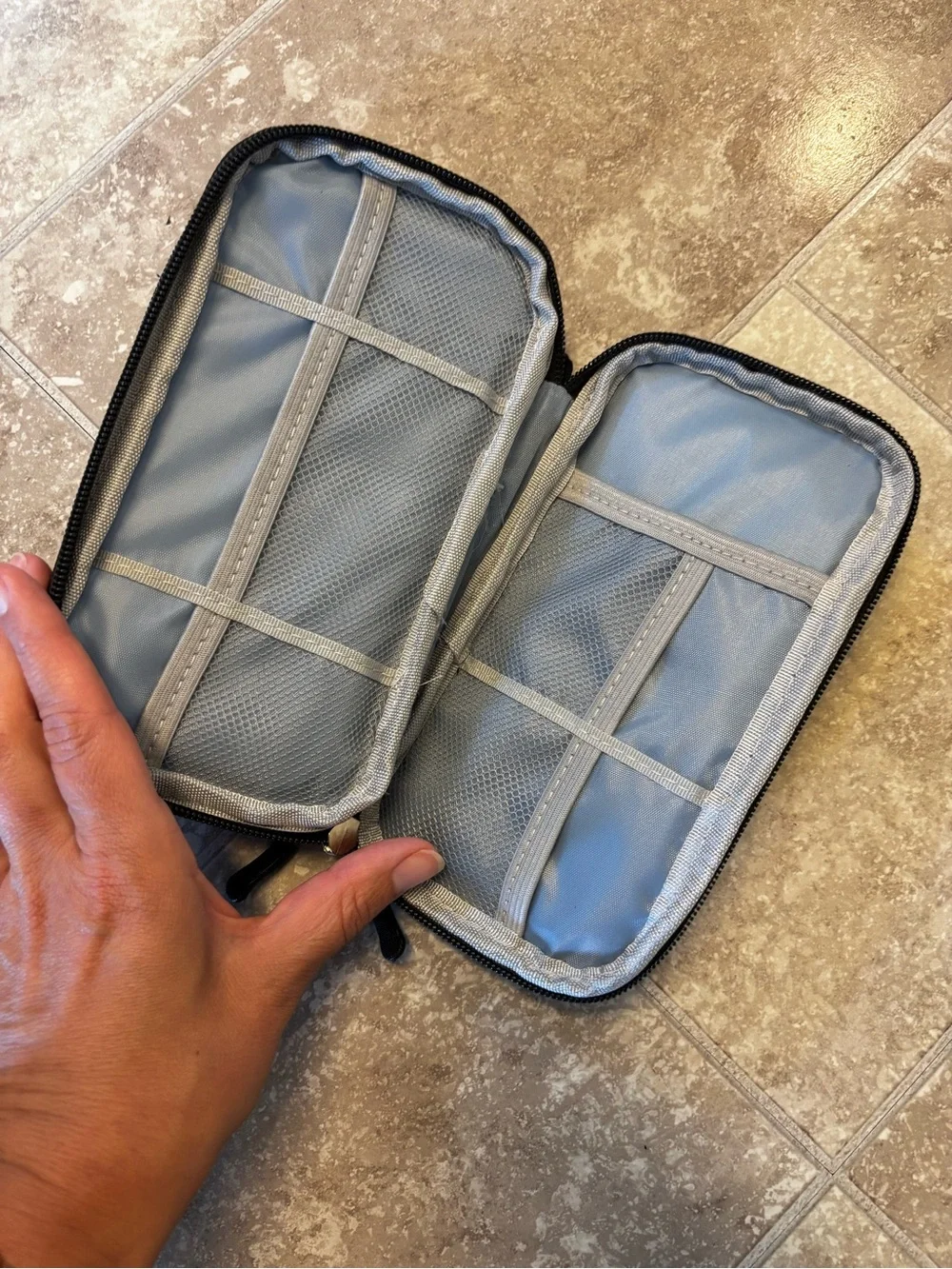 Portable Black Accessory Case - Compact Protective Pouch